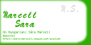 marcell sara business card